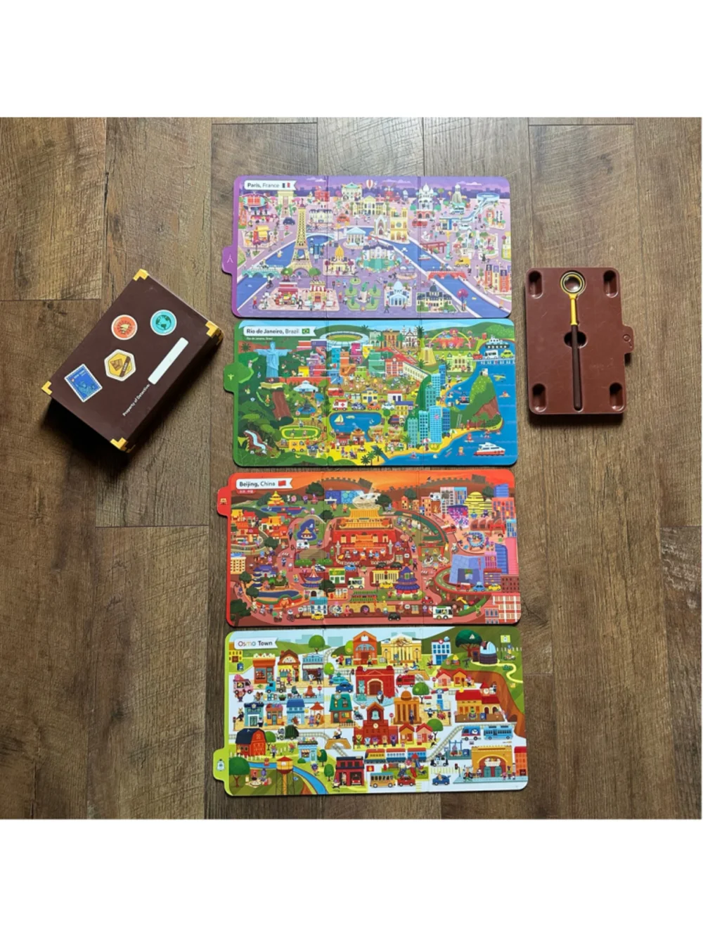 Osmo Detective Agency Kids Educational Geography Game World Maps & Magnifying Gl